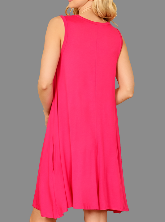 Fuchsia swing dress